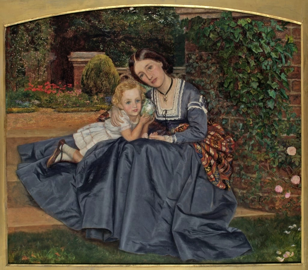 Madre e figlia sedute in giardino, 1865 - Orleans House Gallery, Twickenham